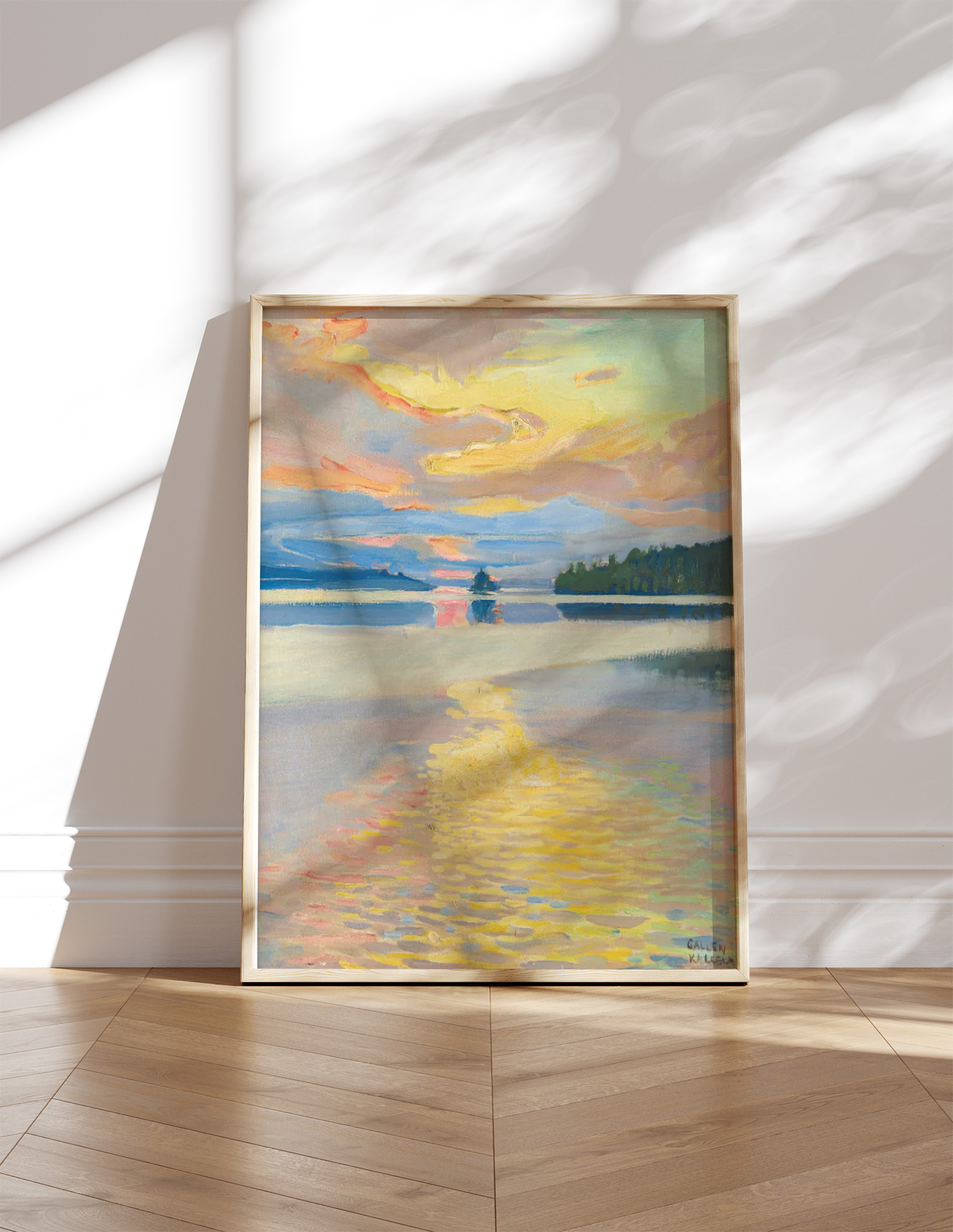 Akseli Gallen-Kallela - Sunset Over Lake Ruoves (1915)