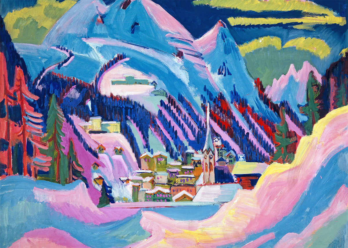 Ludwig Kirchner - Davos in Winter (1923)