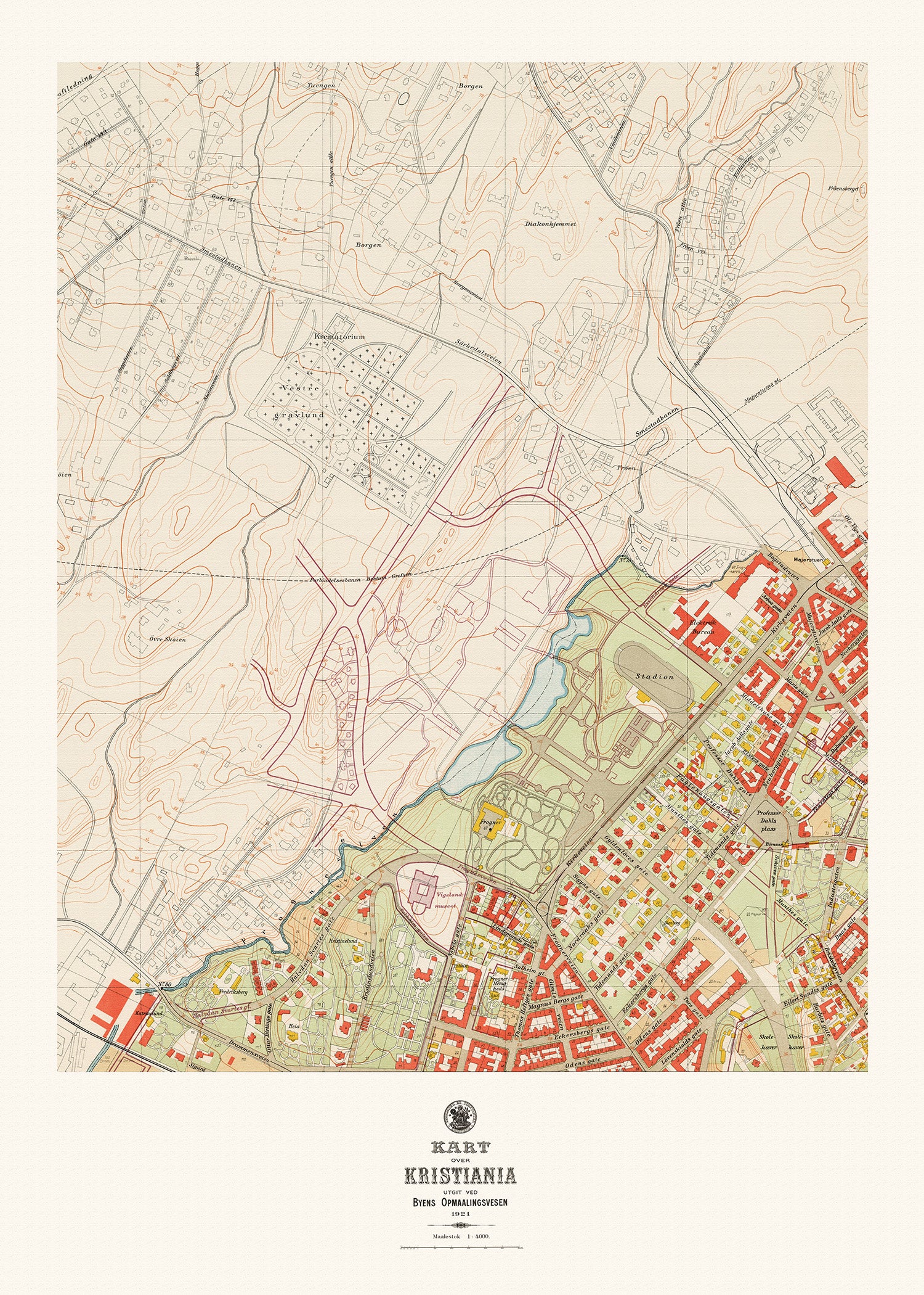Kristiania 1921 (Frogner og Majorstuen)