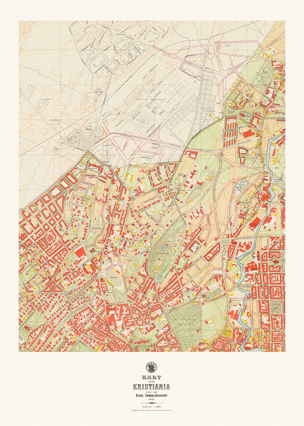 Kristiania 1921 (Bislett og St. Hanshaugen)