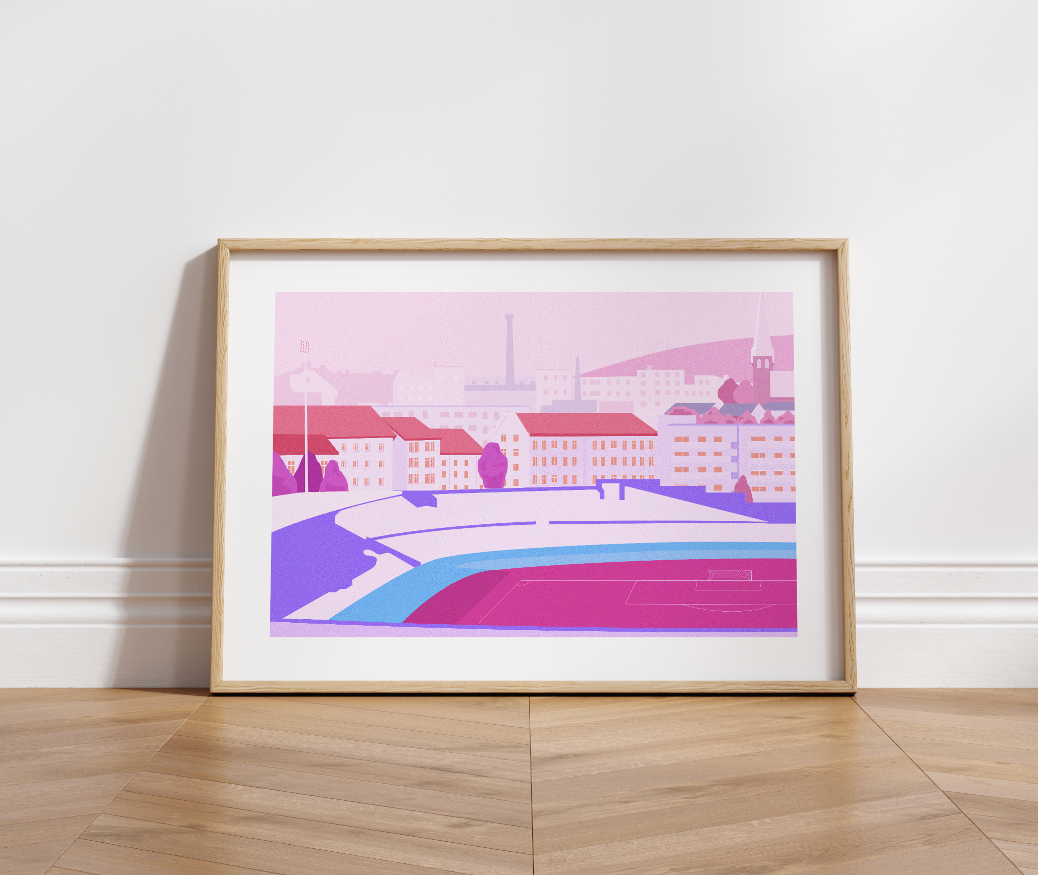 Utsnitt av Oslo - Bislett - Wallstories for J2 Art Print Studio