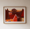 Utsnitt av Oslo - Vålerenga - Wallstories for J2 Art Print Studio
