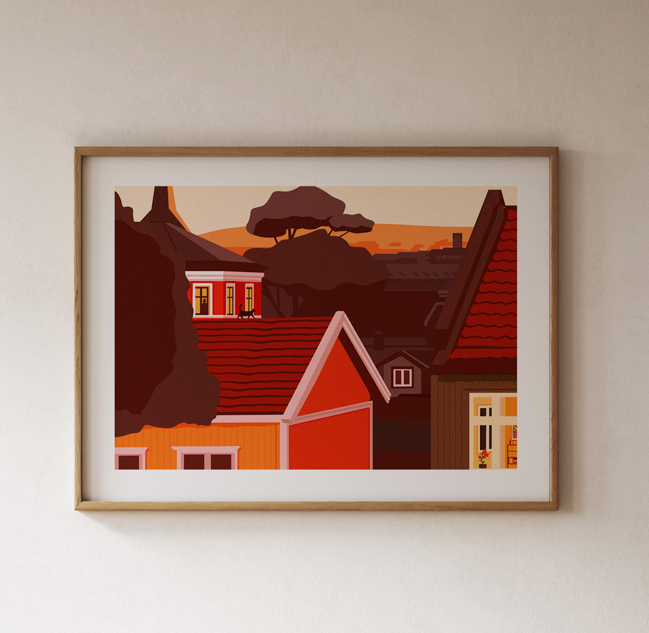 Utsnitt av Oslo - Vålerenga - Wallstories for J2 Art Print Studio