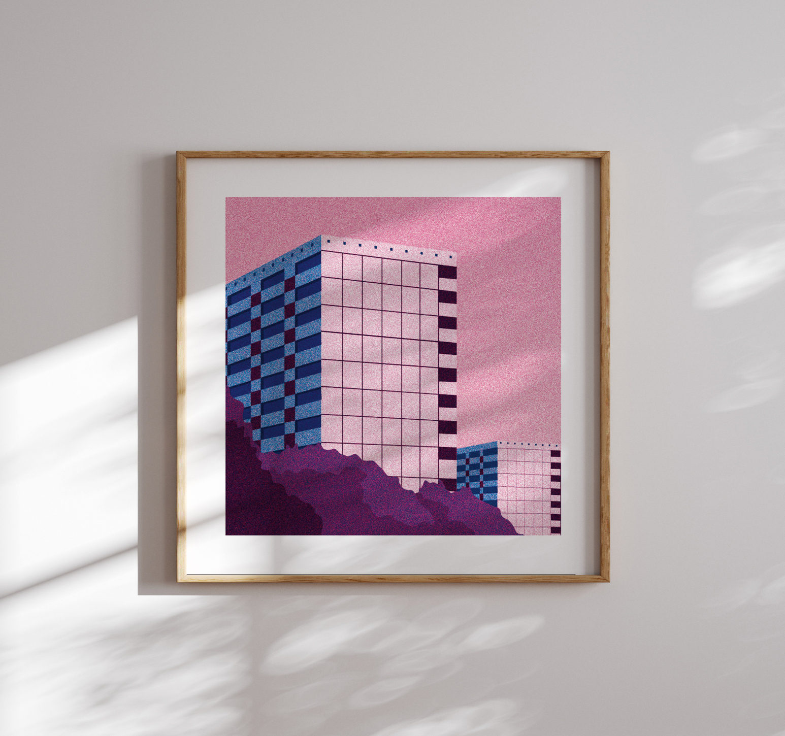 Utsnitt av Oslo - Blank Ammerud - Wallstories for J2 Art Print Studio
