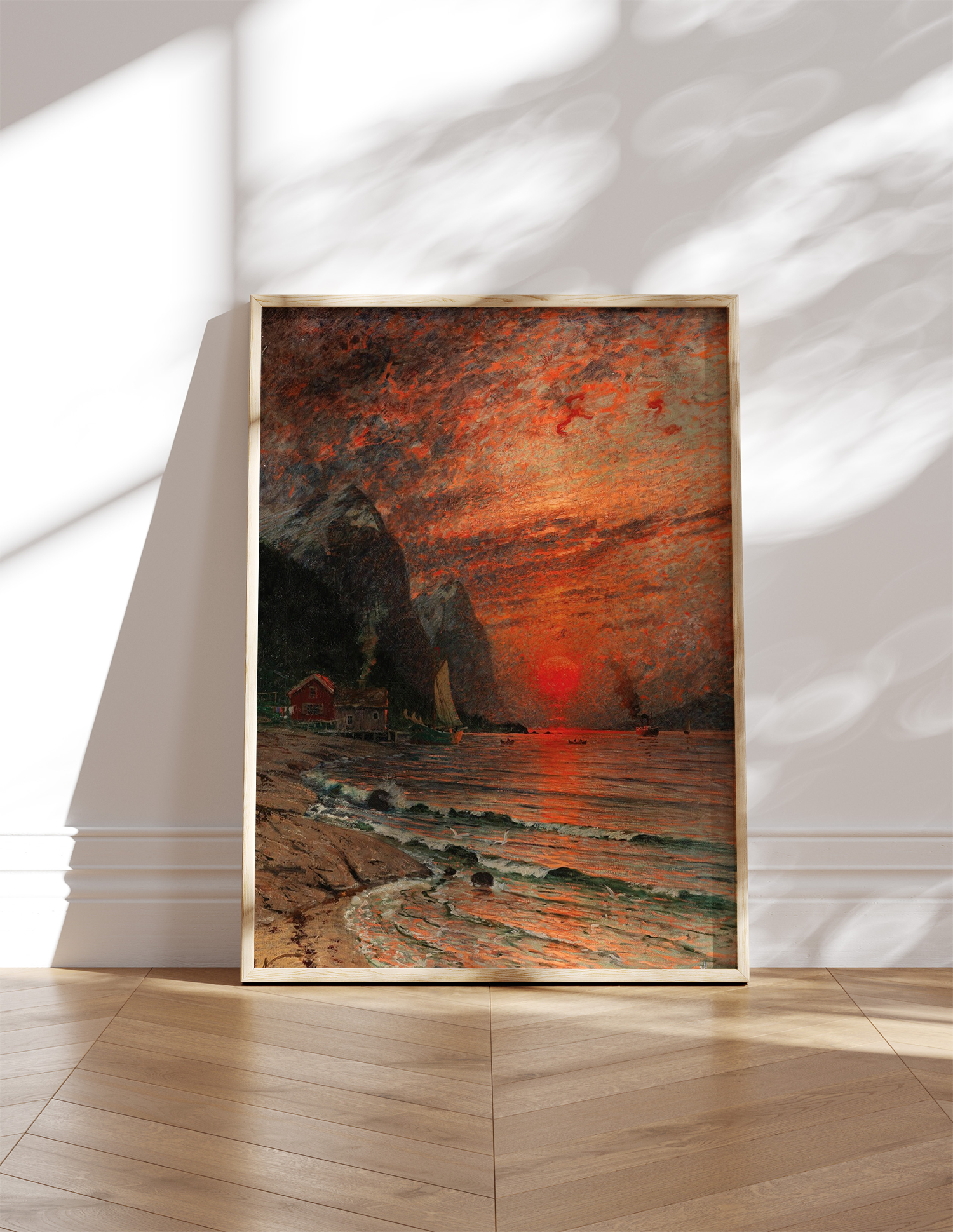 Eilert Adelsteen Normann - Sunset Over The Fjord Adelsteen (1918)