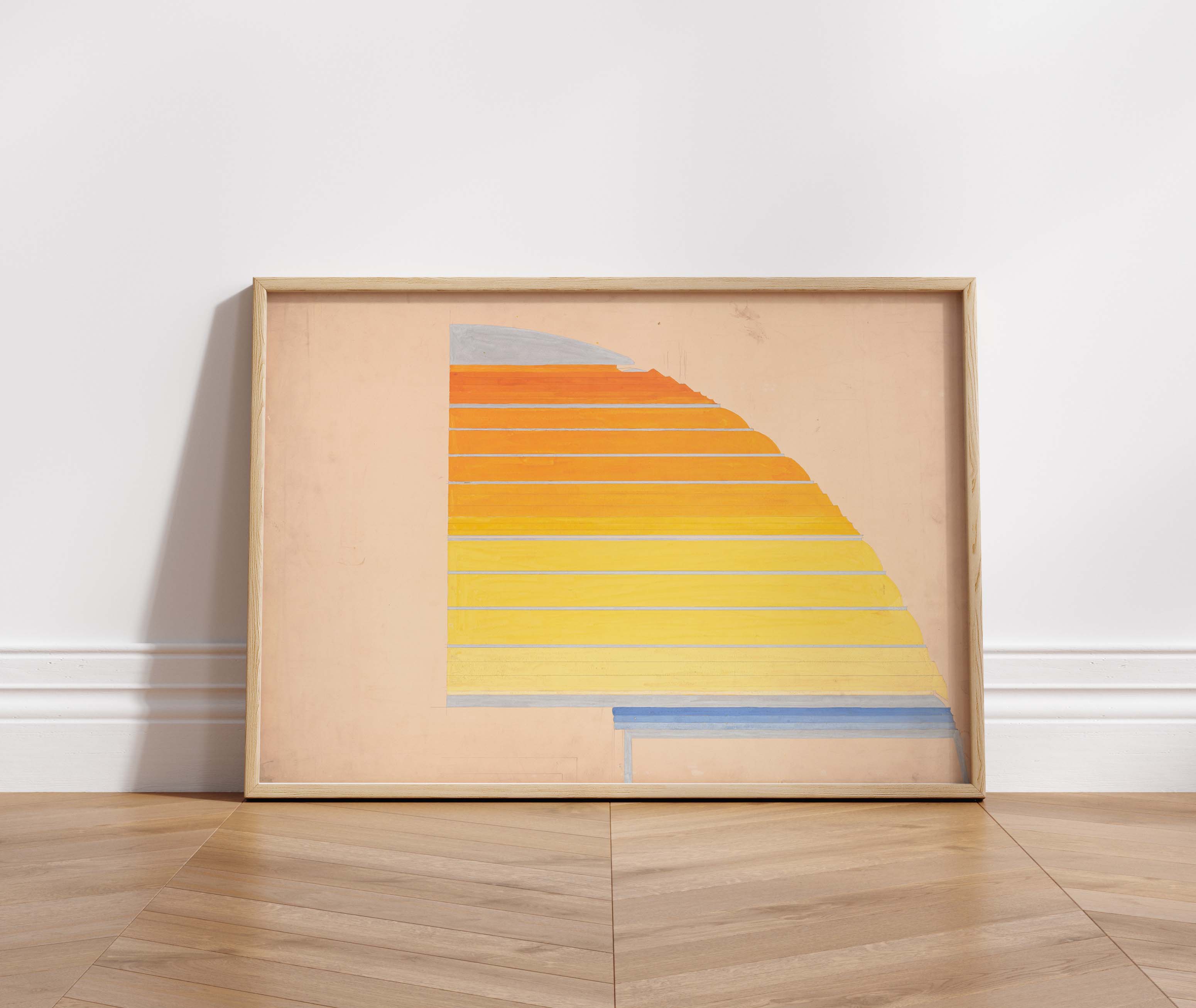Winold Reiss- Design for Cincinnati Union Terminal, study for the color treatment of the ceiling (1933)